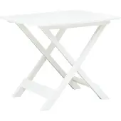 vidaXL Gartentisch Klappbar Weiß 79 x 72 x 70 cm Kunststoff