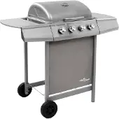 vidaXL -Gasgrill mit 4 Brennern silberfarben