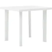 vidaXL Gartentisch Weiß 80x75x72 cm Kunststoff