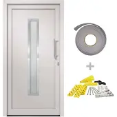 vidaXL Haustür Weiß 98x208 cm