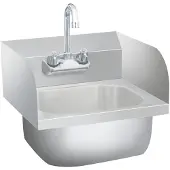 vidaXL Gastro-Handwaschbecken mit Wasserhahn Edelstahl