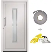 vidaXL Haustür Weiß 108x208 cm