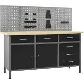 vidaXL Werkbank mit 4 Werkzeugwänden 3053430