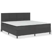 vidaXL Boxspringbett Dunkelgrau Stoff 200x200 cm