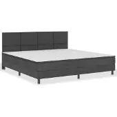 vidaXL Boxspringbett Dunkelgrau Stoff 200x200 cm