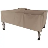 Perel Outdoor-Abdeckung für Tisch, beige-grau, rechteckig, 165 cm x 105 cm x 60 cm