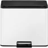 EKO - Essential 2 Recycler Treteimer 15+15 Liter - Steel Polypropylene - Weiß