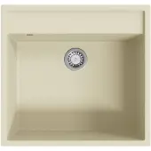 vidaXL Küchenspüle mit Überlauf Beige Granit