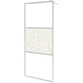 vidaXL Duschwand für Begehbare Dusche ESG-Glas Steindesign 140x195 cm