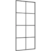 vidaXL Schiebetür Aluminium und ESG Glas 90x205 cm Schwarz