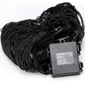 Monzana Lichterkette 100 LED Netzlichterkette Außen Innen Batterie 8 Modi Lichtervorhang Deko Weihnachten Beleuchtung Warmweiß