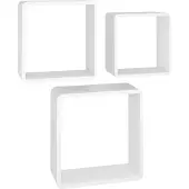 vidaXL Würfelregale 3 Stk. Weiß MDF