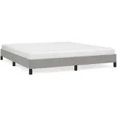 vidaXL Bettgestell ohne Matratze Hellgrau 160x200 cm Stoff