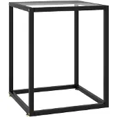 vidaXL Couchtisch Schwarz mit Hartglas 40x40x50 cm