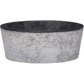 vidaXL Waschbecken Schwarz Ø40x15 cm Marmor