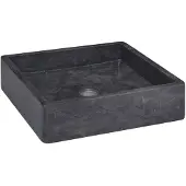 vidaXL Waschbecken Schwarz 40x40x10 cm Marmor