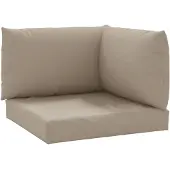 vidaXL Palettensofa-Auflagen 3 Stk. Taupe Stoff
