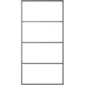 vidaXL Schiebetür Aluminium und ESG Glas 102,5x205 cm Schwarz