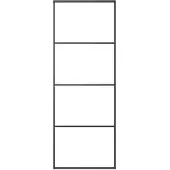vidaXL Schiebetür Aluminium und ESG Glas 76x205 cm Schwarz