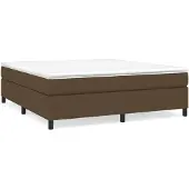 vidaXL Boxspringbett mit Matratze Dunkelbraun 180x200 cm Stoff
