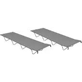 vidaXL Campingbetten 2 Stk. 180x60x19 cm Oxford-Gewebe und Stahl Grau