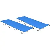 vidaXL Campingbetten 2 Stk. 180x60x19 cm Oxford-Gewebe und Stahl Blau
