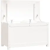 vidaXL Truhe Weiß 80x40x45,5 cm Massivholz Kiefer