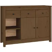 vidaXL Sideboard Honigbraun 100x35x74 cm Massivholz Kiefer
