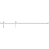 vidaXL Schiebetürbeschlag 183 cm Stahl Weiß