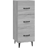 vidaXL Sideboard Grau Sonoma 34,5x34x90 cm Holzwerkstoff