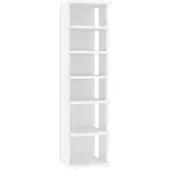 vidaXL - Schuhschrank - 27.5x27x102 - cm - handgefertigt - Holz - weiß