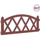 vidaXL Rasenkanten 17 Stk. Rot 10 m PP