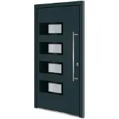 vidaXL Haustür Anthrazit 110x210 cm Aluminium und PVC