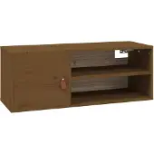 vidaXL Wandschrank Honigbraun 80x30x30 cm Massivholz Kiefer