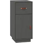 vidaXL Sideboard Grau 34x40x75 cm Massivholz Kiefer