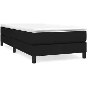 vidaXL Boxspringbett mit Matratze Schwarz 80x200 cm Stoff