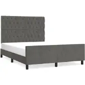 vidaXL Bettgestell ohne Matratze Dunkelgrau 140x190 cm Samt