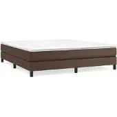 vidaXL Boxspringbettgestell Braun 180x200 cm Kunstleder