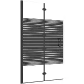 vidaXL Faltbare Duschkabine ESG 80x140 cm Schwarz