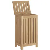 vidaXL - Wäschekorb - 35x25x60 - cm - massiv - Teakholz