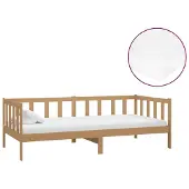 vidaXL Tagesbett mit Matratze 90x200 cm Honigbraun Massivholz Kiefer
