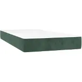 vidaXL Taschenfederkernmatratze Mittel Dunkelgrün 90x190x20 cm Samt