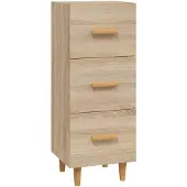 vidaXL Sideboard Sonoma-Eiche 34,5x34x90 cm Holzwerkstoff