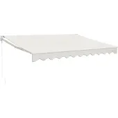 vidaXL Markise Einziehbar Creme 3,5x2,5 m Stoff und Aluminium