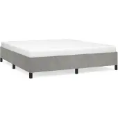 vidaXL Bettgestell ohne Matratze Hellgrau 180x200 cm Samt