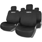 Sparco SPS402BK, Autositzbezug, Polyester, Schwarz, Einfarbig