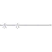 vidaXL Schiebetürbeschlag 183 cm Stahl Weiß