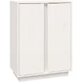vidaXL Sideboard Weiß 60x35x80 cm Massivholz Kiefer