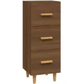 vidaXL Sideboard Braun Eichen-Optik 34,5x34x90 cm Holzwerkstoff