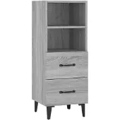 vidaXL Sideboard Grau Sonoma 34,5x34x90 cm Holzwerkstoff